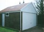 17' wide Banbury Brick garage